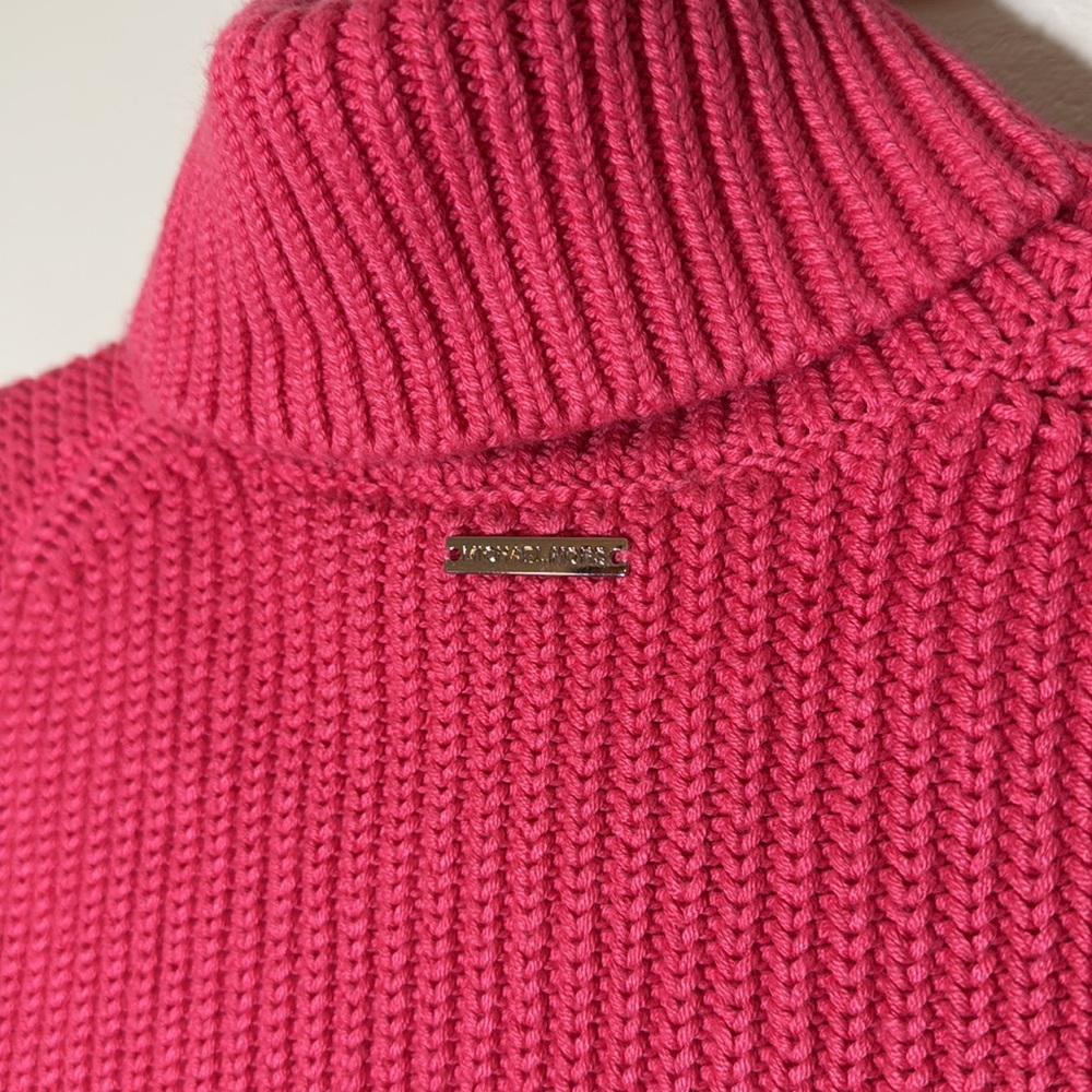 Michael Kors Shaker Sleeveless Turtleneck pink L - Picture 4 of 7